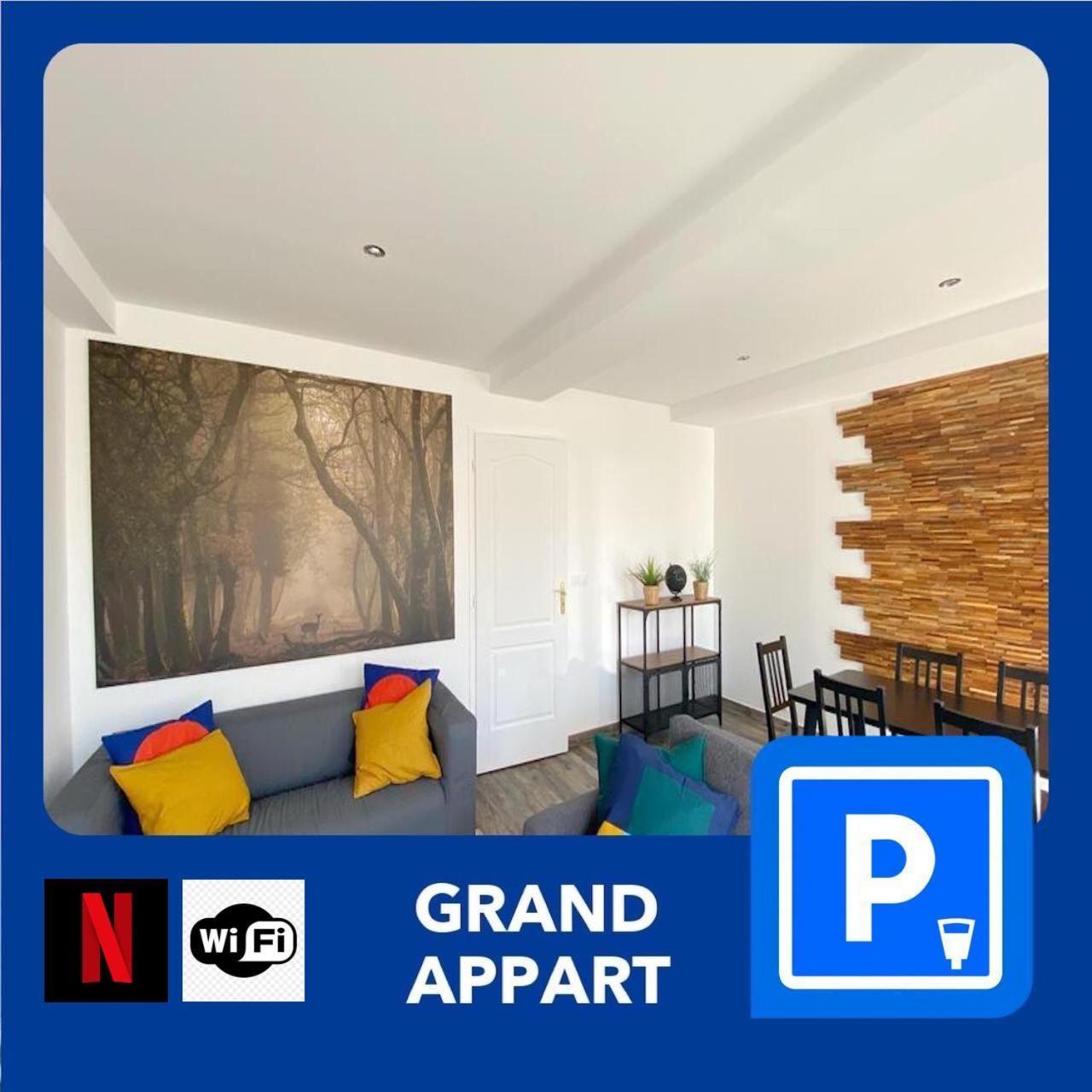 22 Chic & Cosy Grand Appart 92M2 Parking Gratuit Hypercentre Netflix Saint-Etienne  Exterior foto